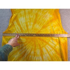 Vintage Everlast Muscle Tank Shirt Mens XL Yellow Tie Dye Sleeveless USA Boxing