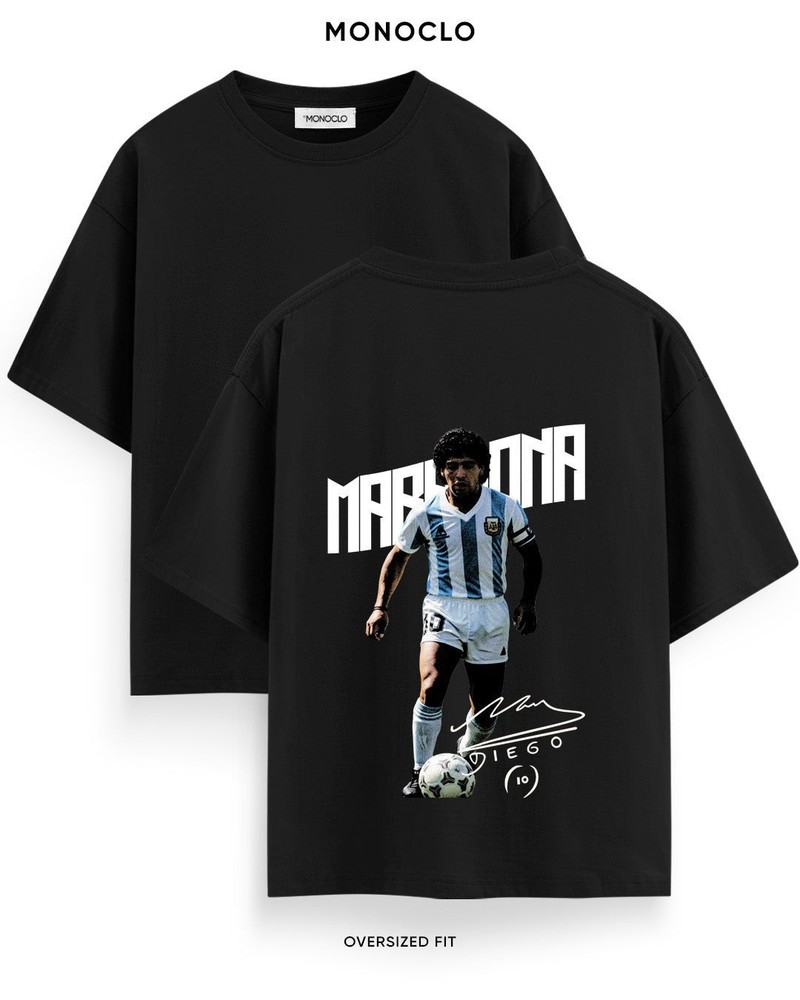 Oversized Soccer Graphic T-Shirt Men’s Vintage Style Football Player Apparel Tee