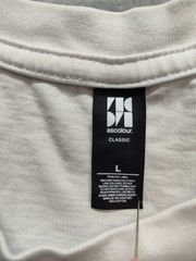Ascolour Classic Men T Shirt L White Crew Neck Short Sleeve Graphic Logo Casual