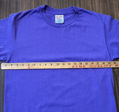 Vintage Single Stitch Blank T Shirt Medium Purple Hanes USA Fabric 50/50