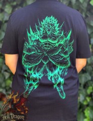 Legendary Super Saiyan Green Broly Colorful Neon glow T-shirt 100% Cotton