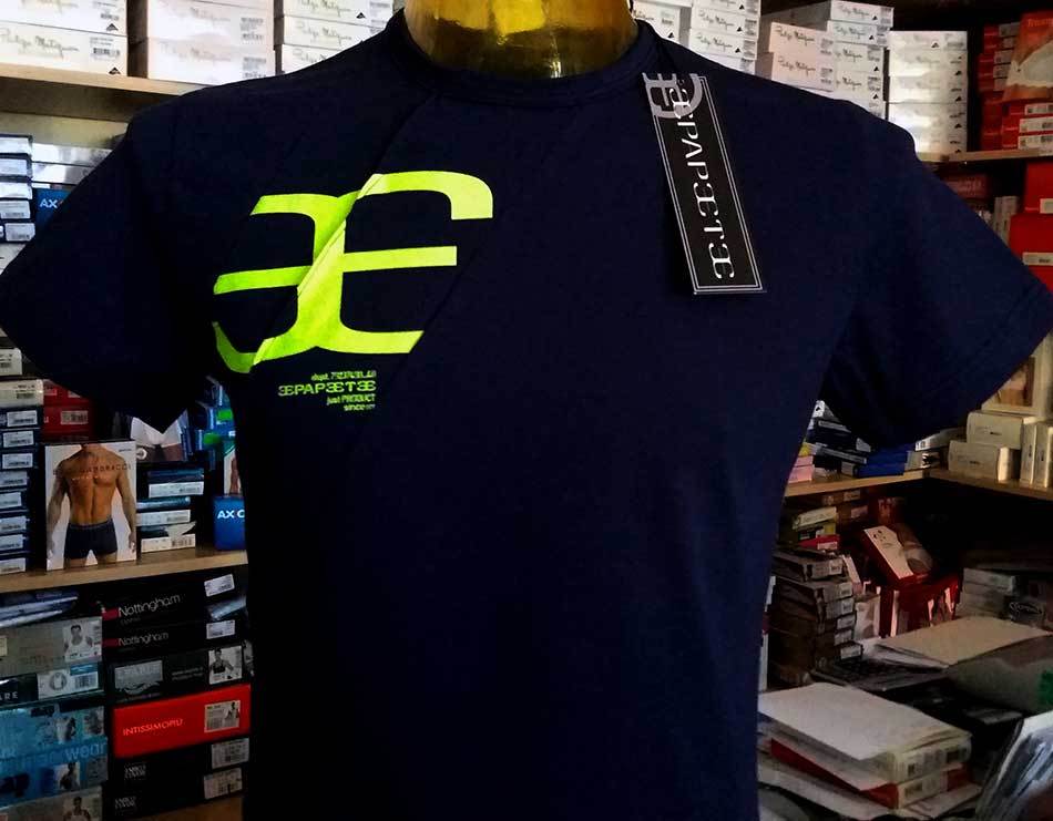 Men’s Papeete short Sleeve Turtleneck Printed Logo Fluo Art. PAP4346