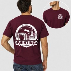 Mens Personalised Work T Shirt Custom Trade Company Logo Plumber Mechanic Top UK