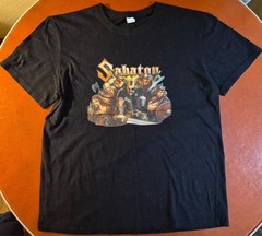 Sabaton Gods of War Metal Music T-Shirt Adult Medium Black Iron On Pullover Top