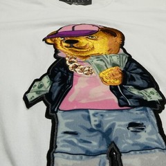 Eternity BC/AD Shirt Adult Medium “Money Bear” Short Sleeve Large Embroidery