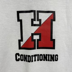 Gildan Dry Blend Mens T Shirt sz S White H Conditioning Gym Core Athleisure