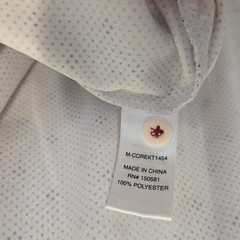 Flag & Anthem Shirt Mens XL Polo White Quarter Button Madeflex Short Sleeve