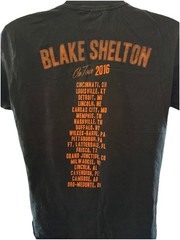 Blake Shelton 2016 Tour Shirt Front And Back Print Sz LG