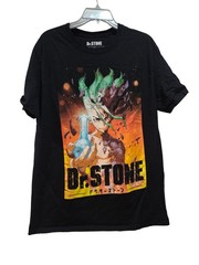 DR. STONE Senku Ishigami Anime Black T-Shirt Men’s Size Large GUC