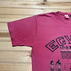 Vintage 90s Egypt Ancient Anubis Hieroglyphics Mythology Faded T-Shirt – Large