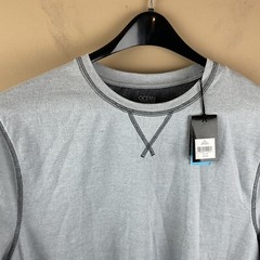 New Ocean Coast men’s XL gray cotton LS Henley pull over shirt