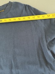 AE Timberland Boxfit Mens Long Sleeve Graphic T-Shirt Medium Navy Blue Oversized