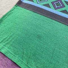 Vintage Sedan by Blox T Shirt Mens Small Green 90s Geometric Aztec Pattern Tee