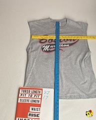 Vintage 90s Y2K Anvil Boston Marathon T-Shirt Sleeveless Skater Muscle Tee USA L