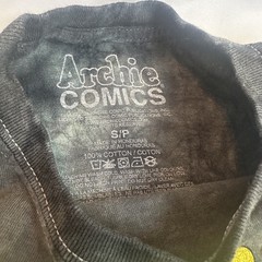 ARCHIE COMICS ” Chilling Adventure Sabrina” Black Bleach Wash Style Tee S