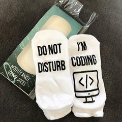 Funny Ankle Socks Do Not Disturb I’m Coding Novelty Gift for Programmers
