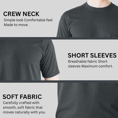Crew Neck Men’s Heavyweight 100% Cotton Short Sleeve T-Shirts