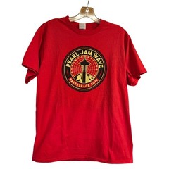 Pearl Jam Wave Base2Space 2018 Red T Shirt Concert Charity Event