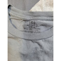 Lot of 3 Mens Large Gray T Shirts Short Sleeve Hanes George Cotton Blend
