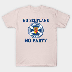 No Scotland No Party World Cup 2026 T-Shirt Tartan Army Soccer Football Fan Tee