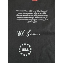 Mike Tyson XL Black Graphic T-Shirt Undisputed Gloves Detail