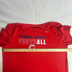 Nike Columbus Explorers Football Shirt Mens XXL Red Dri-Fit Miami FL
