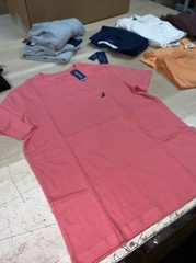 Nautica Mens Solid Crewneck T-Shirt Teaberry Short Sleeve Size XL