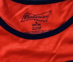 Budweiser Men’s Tank Top T-Shirt Size S 34/36 had some stains