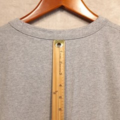 Uniqlo Mens Basics Round/Crewneck T-Shirt Sz.L/Gray Heather/Ribbed Collar