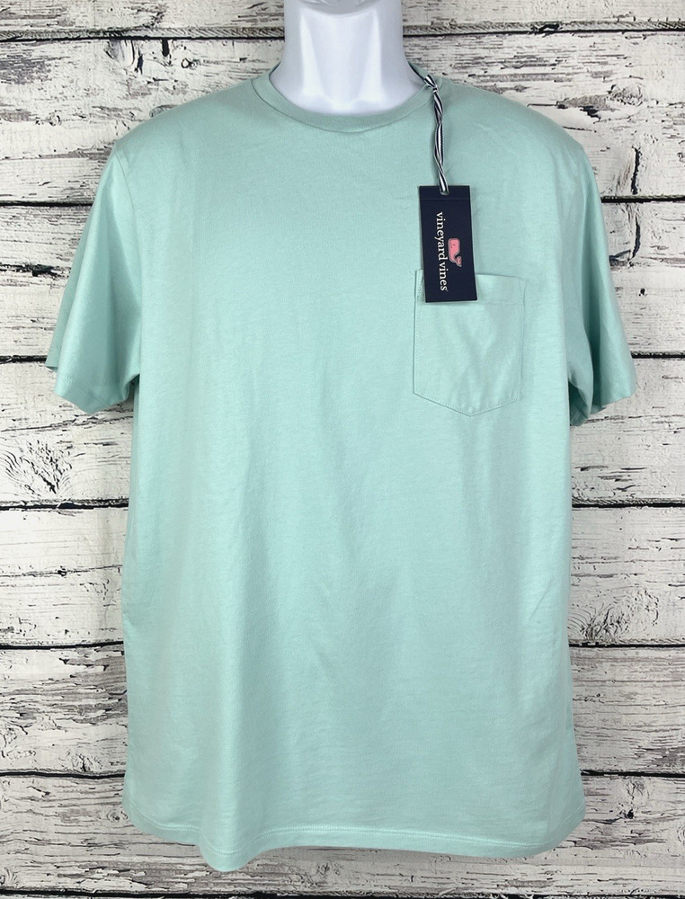 Vineyard Vines Men’s Short Sleeve Pocket T-Shirt Mangrove Mint Size Large – NEW