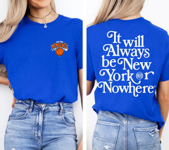 New York Or Nowhere Streetwear,Vintage front and back New York Basketball Shirt