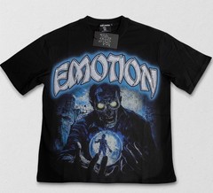NEW 2026 Mixed Emotion Black “Spirit” Rhinestone High-Quality Men’s T-Shirt S-XL
