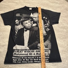 Vintage Muhammad Ali Malcolm X Shirt Shirt Sleeve Size Medium Photo Graphic