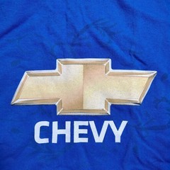 Chevy Bowtie Logo T-Shirt L Blue Delta Pro Weight “Official Ride classic
