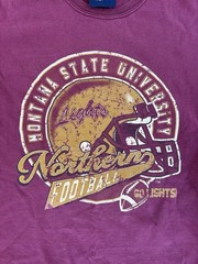 MV Sport Men’s M Burgundy Crew Neck Short Sleeve Montana State Football T-Shirt