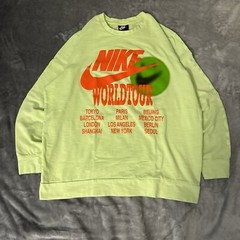 Nike Sportswear World Tour Shirt Crew Mens Glow In The Dark SZ XL DA0629-383 NWT