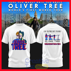 HOT ITEM!!! Oliver Tree Love You Madly Hate You Badly World Tour Tee Shirt