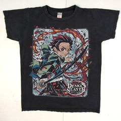Vintage Demon Slayer Anime Japanese Manga Men’s Shirt M Black Tanjiro Graphic