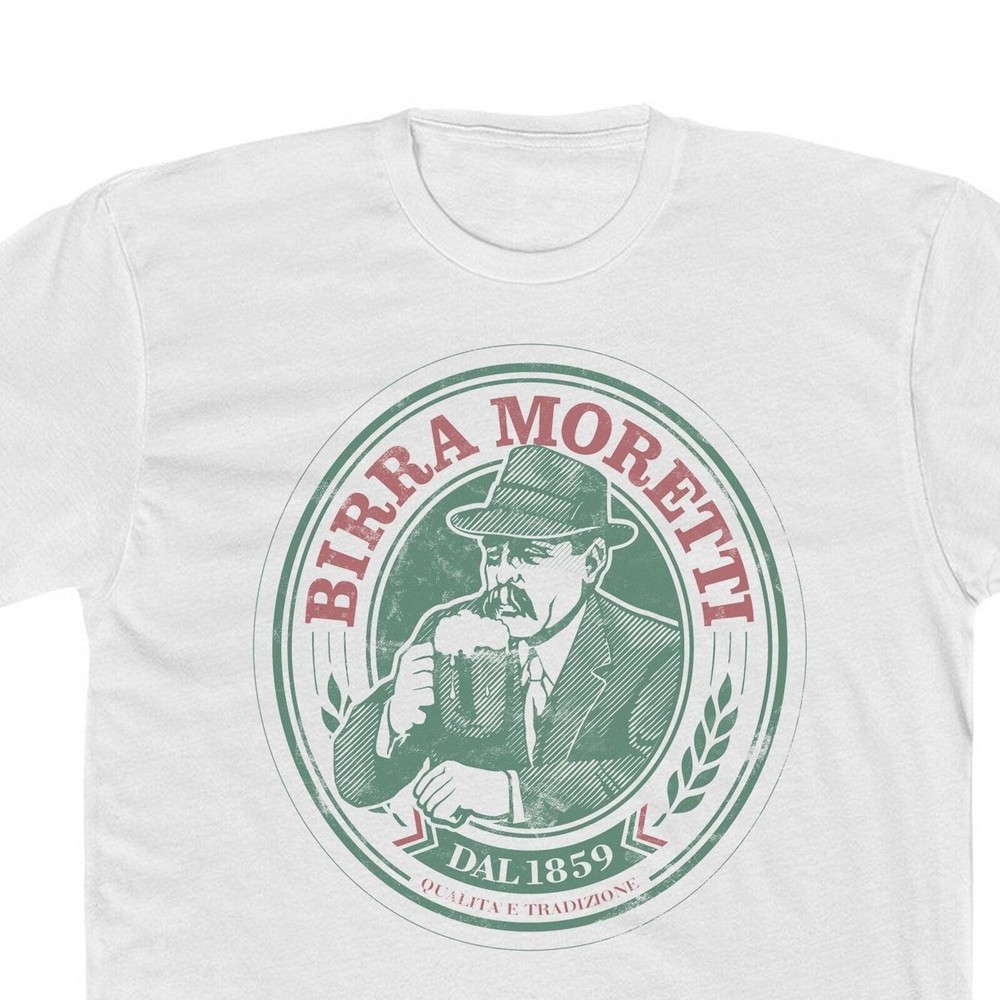 BIRRA MORETTI classic vintage-style Italian Beer T-shirt