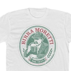 BIRRA MORETTI classic vintage-style Italian Beer T-shirt