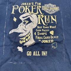 Harley-Davidson Joker Poker Run T-Shirt Mens Small Navy Brandywine PA Dealer