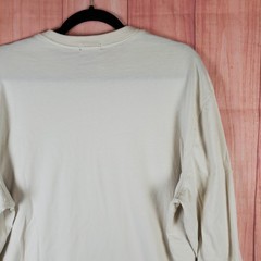 J Crew Shirt Mens Large Beige Cotton Tight Knit Relaxed Fit Workwear Outdoor