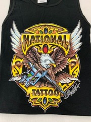 National Tattoo Black Tank Top