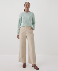 Pact Women’s Softspun Long Sleeve Pocket Tee Medium Surf Spray Top