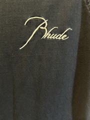Rhude Embroidered Logo Front And Back Black Tshirt *Read*