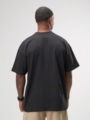 ARC Men’s Oversized Drop Shoulder Tee, Heavyweight Casual Gym Streetwear