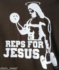 gym tee T-shirt tshirt body building REPS FOR JESUS F weight training lifting