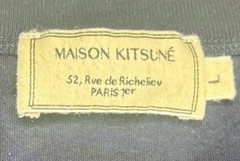Maison Kitsune Men’s Red White & Blue Fox Pattern Short Sleeve T-Shirt Size L