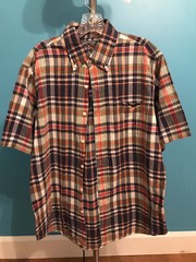 Men’s Size XL XG Colorful Plaid American Living Button Down Casual Shirt NWOT