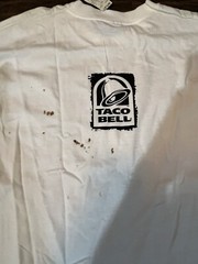 VTG 1998 Yo Quiero Taco Bell Chihuahua T Shirt Mens L VIVA The Revolution Stains
